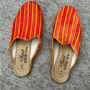 Sabah Babas in calf hair multi color design